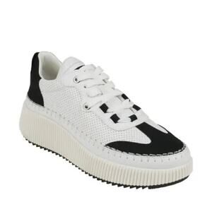 GC Shoes Madrid Platform Sneakers Black White Leather - 8.5